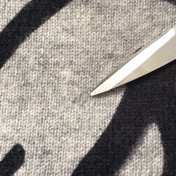 Cashmere Animal Print Cardigan Black Gray S - Picture 9 of 16